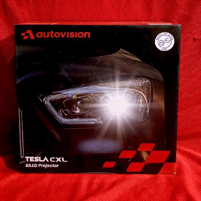 BILED PROJECTOR - AUTOVISION 3 INCH TESLA CXL -135 WATT-5700K RHD - BLUE LENS