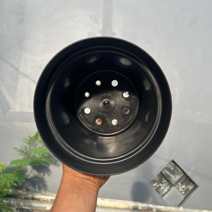 Shoptopiaa 1 Lusin Pot 20 ( Bisa ) Pot 20 Hitam Polos - Pot 20 Lusinan - Pot Bunga - Pot Tanaman