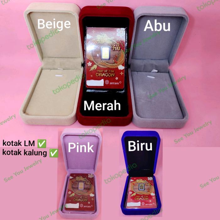 SALE Kotak Tempat Logam Mulia Emas Kotak Perhiasan Kalung Merah Hoki Mewah
