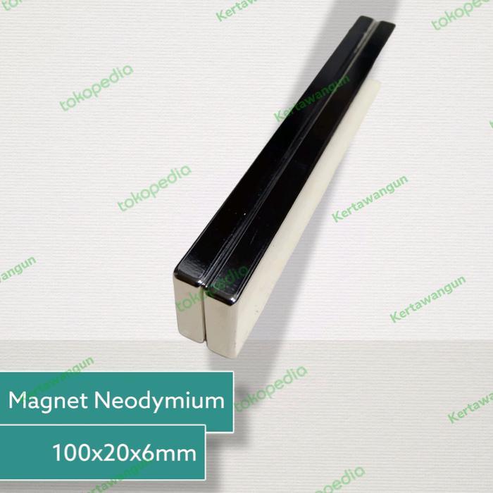 Magnet Neodymium batang 100x20x6 --Daniyal Purplestore
