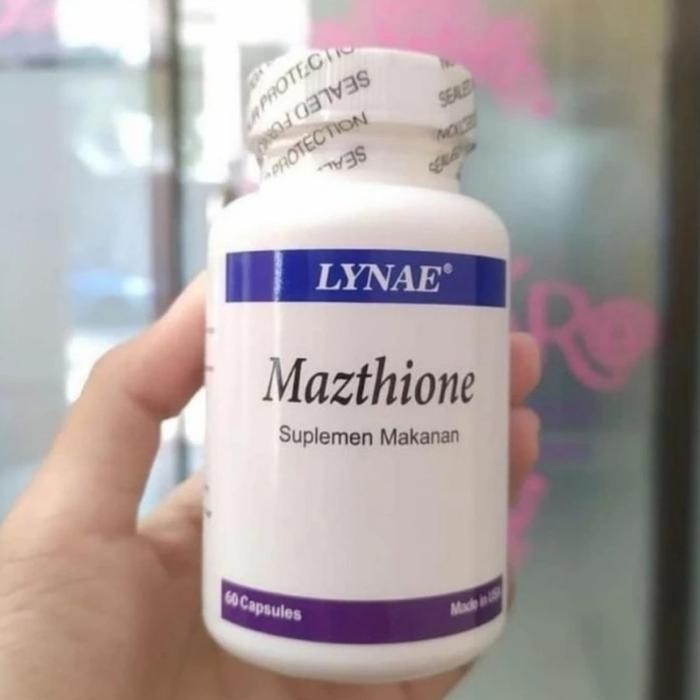 MAZTHIONE ORIGINAL LYNAE - SUPLEMENT PEMUTIH BADAN ASLI ISI 60 KAPSUL BPOM 100%