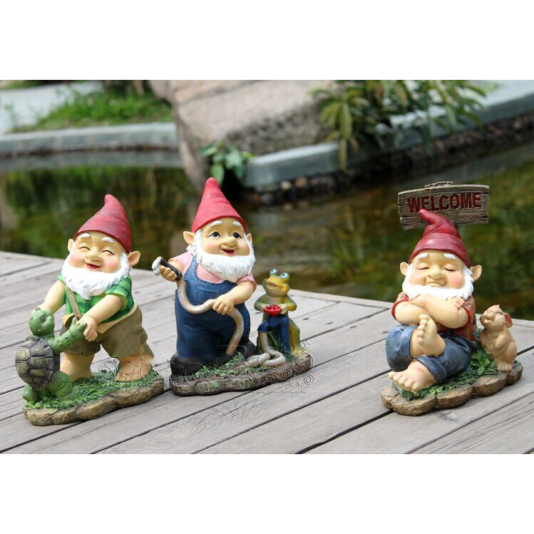 American Frog Rabbit Tortoise Dwarf Resin Accessories Garden Landscape Furnishing Crafts Park Lawn V