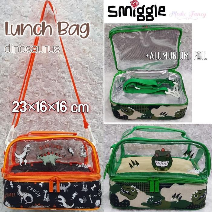 ORIGINAL Lunch Bag Mika Selempang Dinosaurus Mika / Tas Makan Selempang Smiggle Mika Dino Anak
