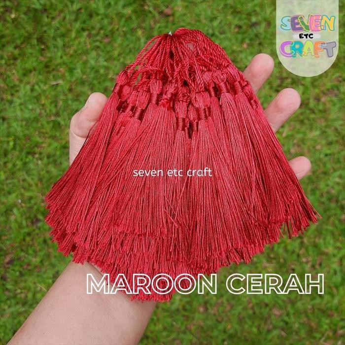 

New [10 PCS] Tasel / Rumbai / Tassel MAROON CERAH