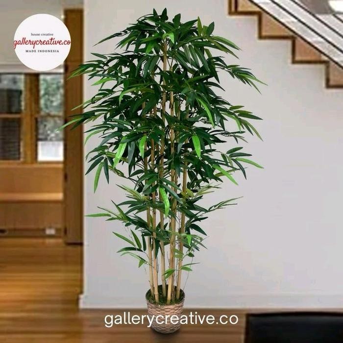 [ pohon bambu artificial tinggi- hiasan pohon bambu palsu - pohon sri rejeki hiasan bunga rumah daun