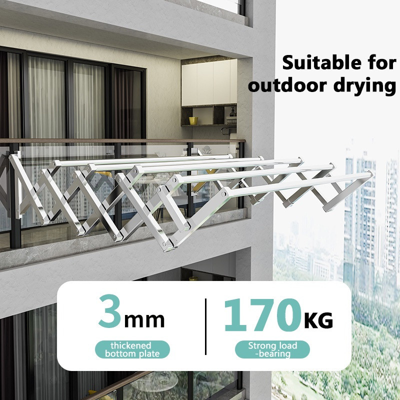 Jemuran Baju Tempel Dinding Rak Jemuran Lipat Rak Jemuran stainless steel Jemuran lipat dinding