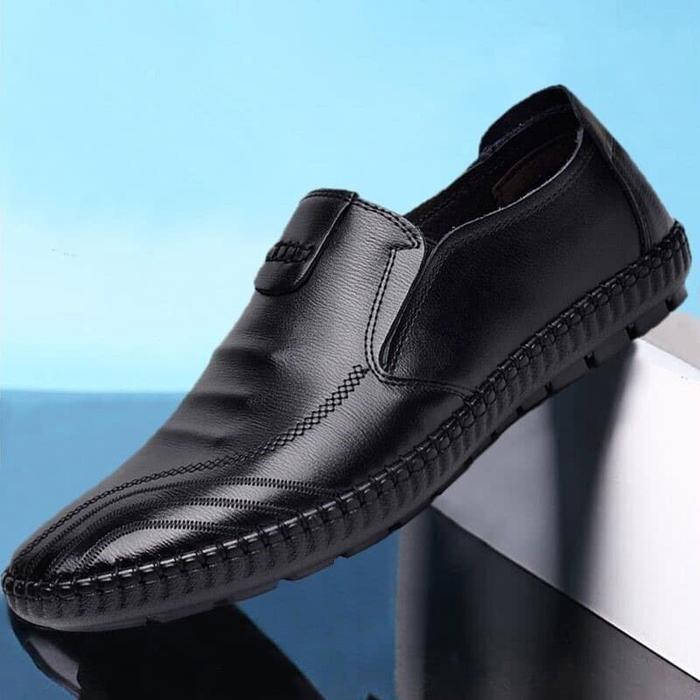 Techdoo Sepatu Pantofel Pria Sepatu Kulit Formal Untuk Kerja Mc403