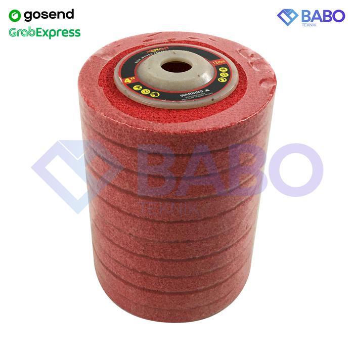 Ready Xenon Non Woven Pad 4 Inch Merah - Mata Gurinda Poles Non Woven