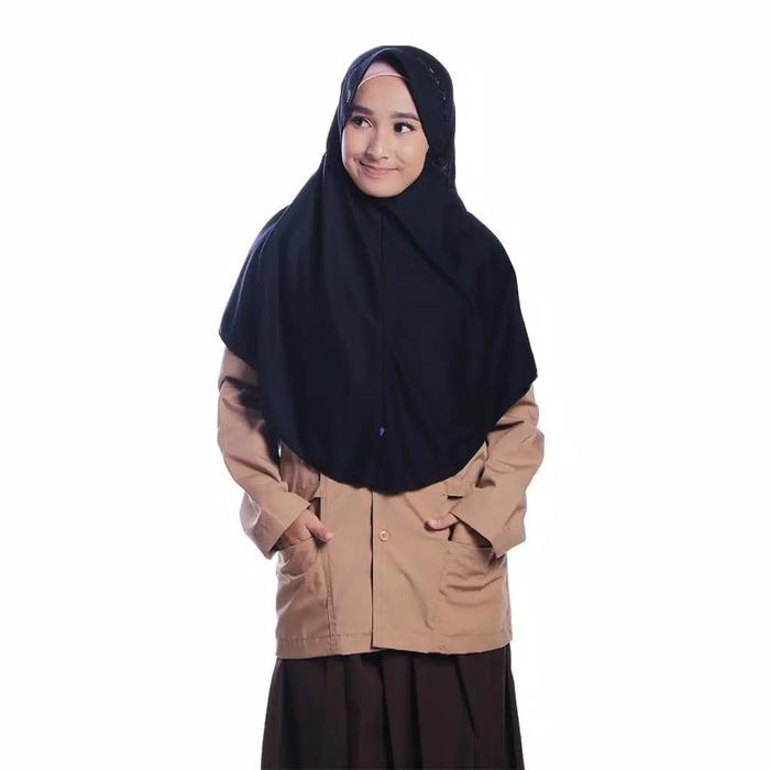 DISKON Kerudung Instant Jilbab Serut Atas Rabbani Hemy Sekolah Santri READY STOCK
