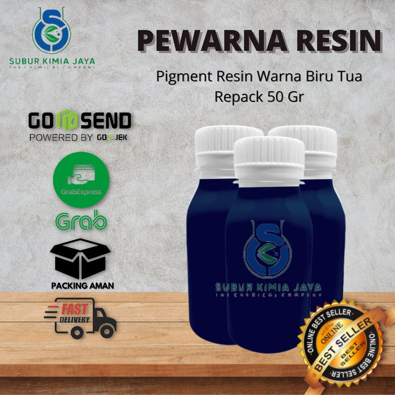 Pigment Pewarna Resin 50 gr / Pigmen Resin - Biru Tua