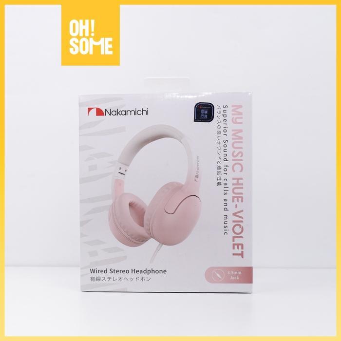 PROMO OHSOME - Nakamichi Corded Headphones Wired Blue/Purple/Pink