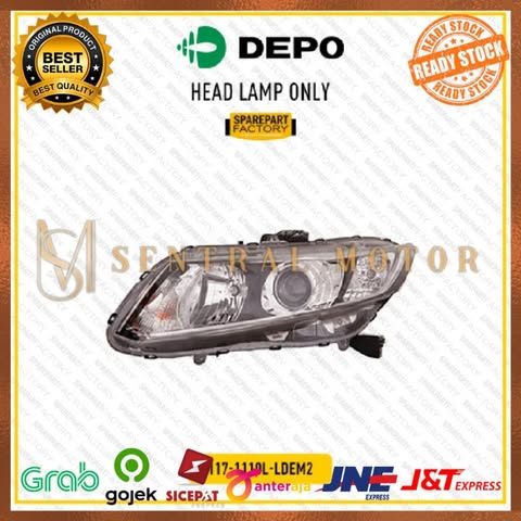 Head Lamp Lampu Depan Besar Kiri Honda Civic 2011 DEPO