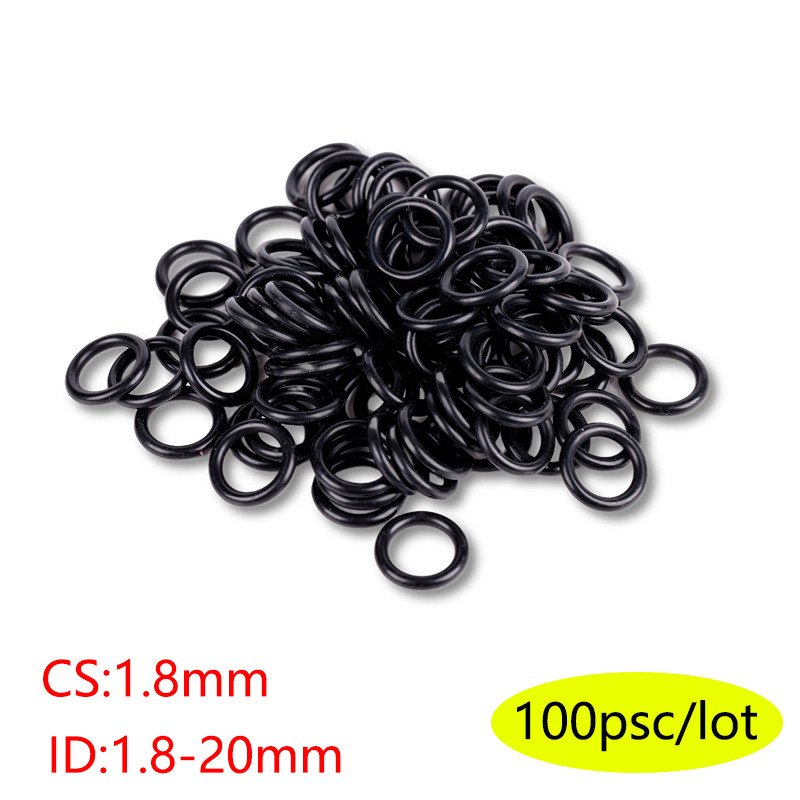 NBR O-ring High Temperature Resistant Sealing Rubber Ring ID 1.8-50mm