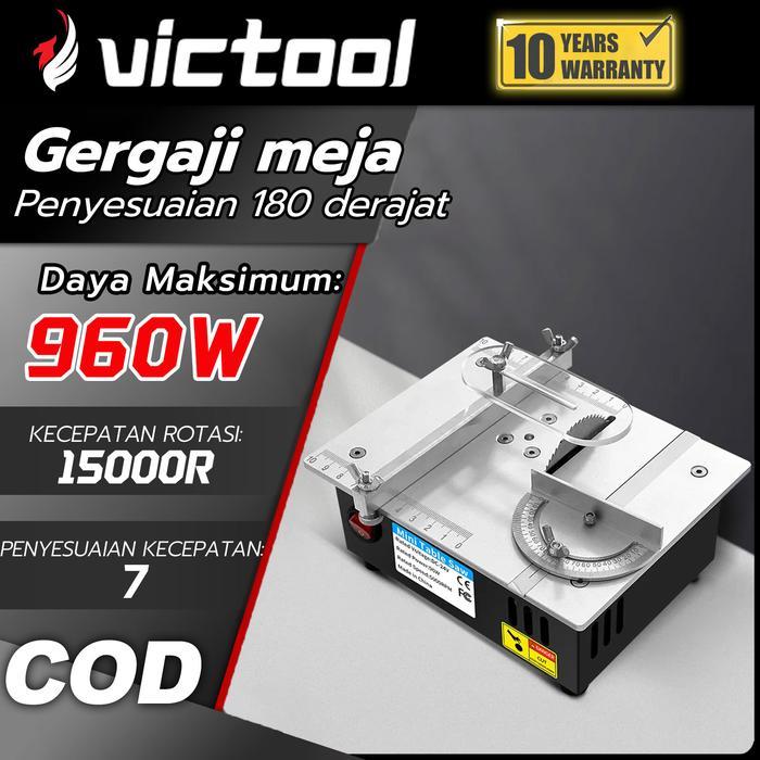 960W Gergaji meja Gergaji Meja Mini Desktop Gergaji Listrik Pengangkat Presisi DIY Penyesuaian 7