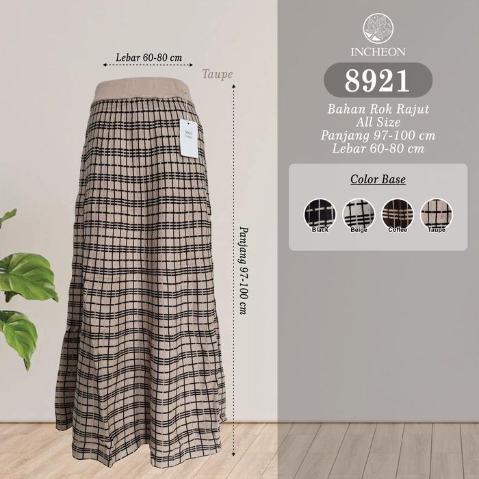 Rok Rajut Motif Panjang Import Tebal Dan Halus Wanita - 8921