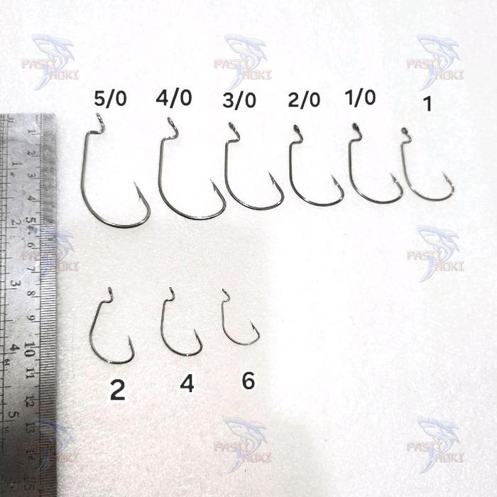 mata pancing worm hook untuk soft lure