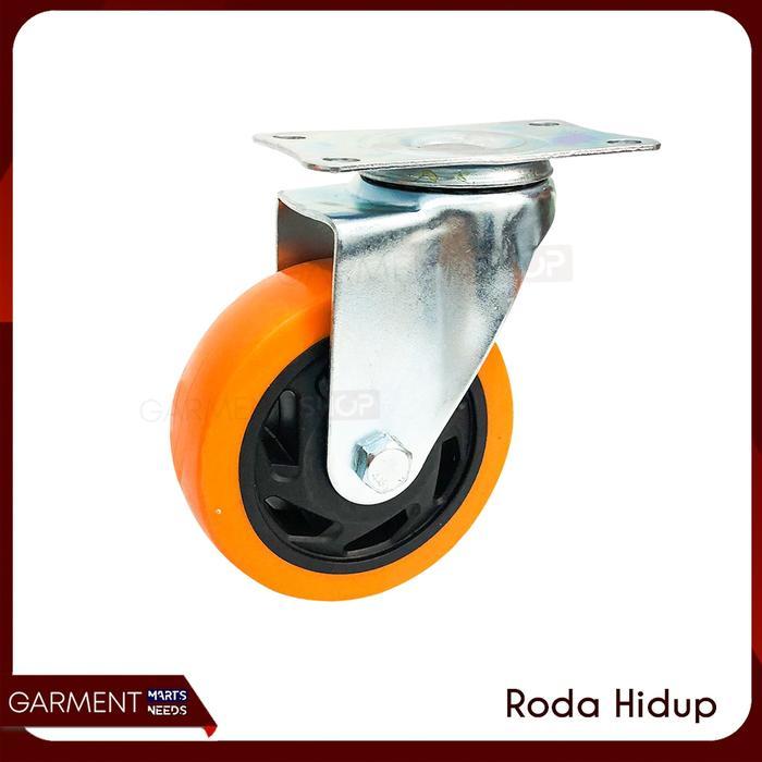 MOXER RODA TROLI BARANG 4 INCH HAND TRUCK TROLLEY BAN KARET DORONGAN GEROBAK TEBAL