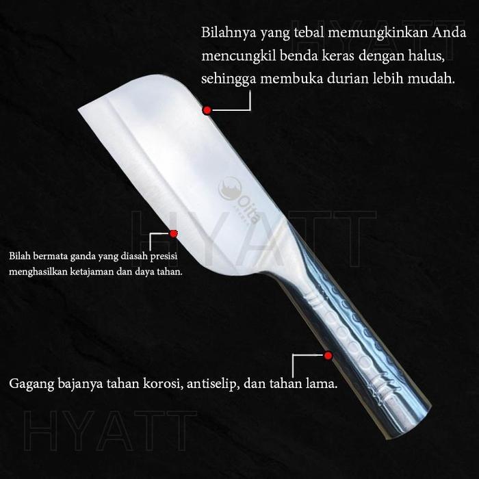 Oita pisau durian/Super Tajam Stainless Chef Pisau Tebal 3mm