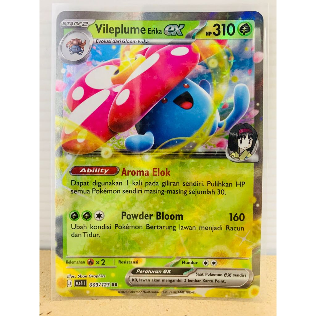 Vileplume Erika Ex #003 Pokemon Ledakan Peniada TCG Indonesia