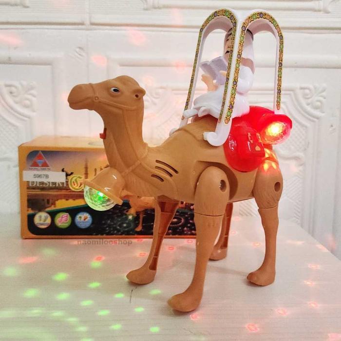 Bunda - Unta Lampu + Ngaji Dessert Camel Flash Mainan Unta Arab Ngaji - Mainan Unta Anak