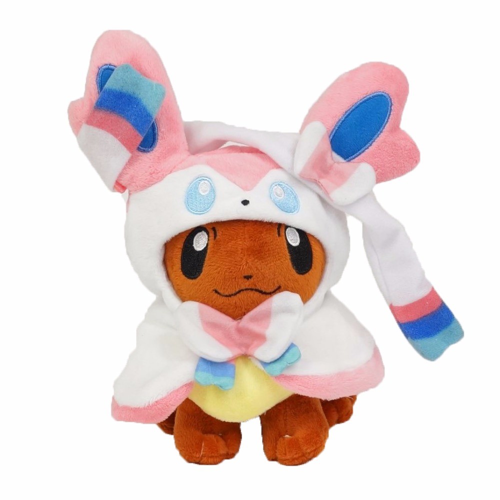 7 Styles 8" Pokemon Eevee Poncho Umbreon Espeon Jolteon Vaporeon Sylveon Flareon Plush Doll Stuffed