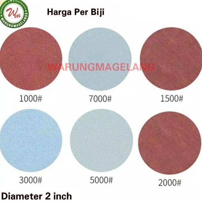 AMPLAS DISC VELCRO 2 SANDING INCH GRIT 1000 1500 2000 3000 5000 7000