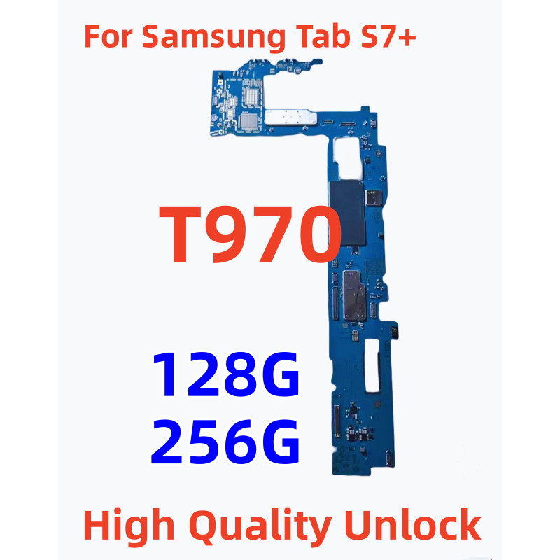 100% Unlocked Mainboard For  Galaxy Tab S7 T970 Motherboard For  Tab S7+ T970 Logic