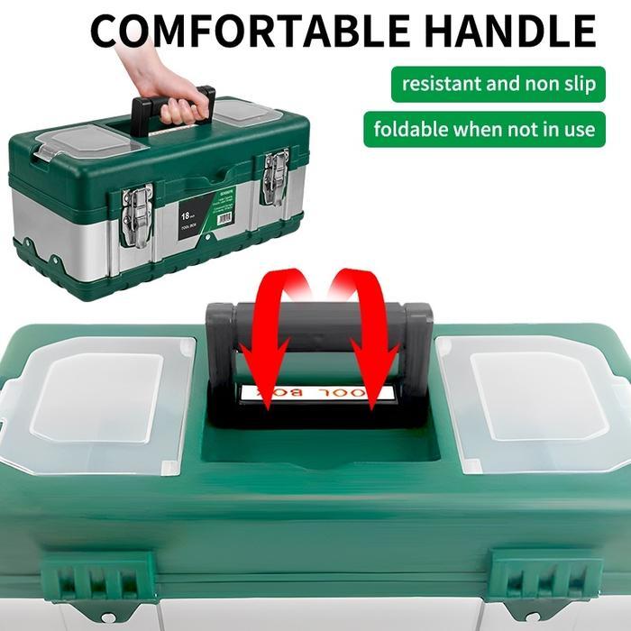 Ready Tool Box Besar 12 15 18 20 Inch Tools Box Kotak Peralatan Besi /Tool Box Stainless Kuat 2