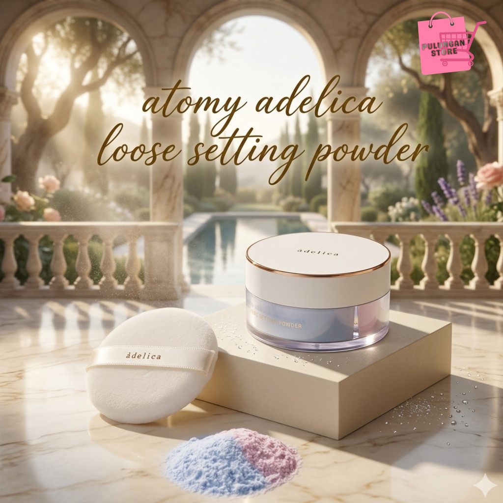 Setting Powder Bedak Tabur 12gr Original Korea - Atomy Adelica, 2 Warna Unik Hasil Riasan Alami