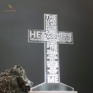 Terbaru Grateful - Akrilik Mazmur Led Lamp/ Lampu Kristen Psalm Gift Pajangan Pacar Cowok Cewek