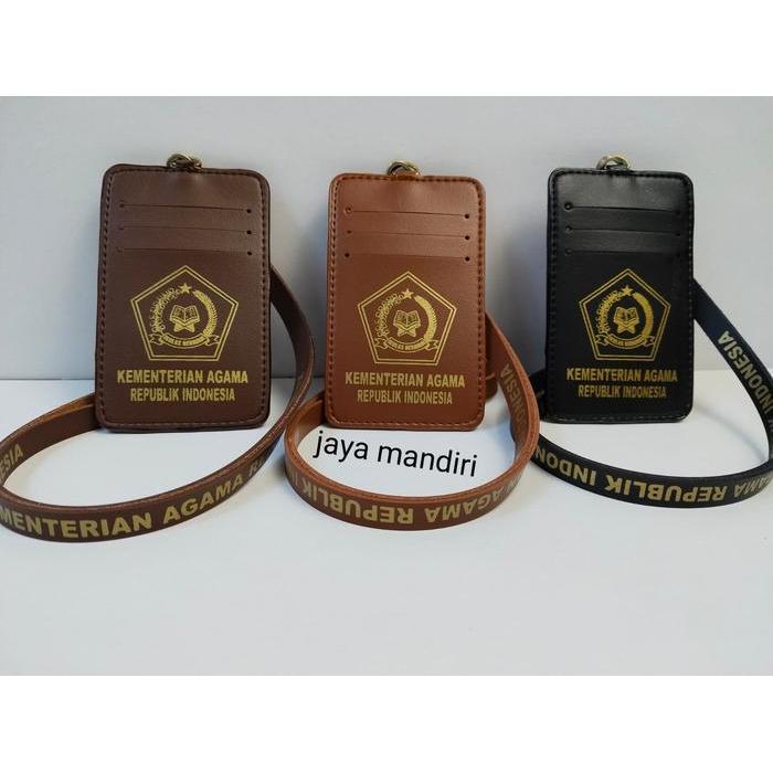 TERLARIS Tempat Id Card KEMENAG Kulit / Id Card Holder Kementrian Agama Gantung / name tag kemenag