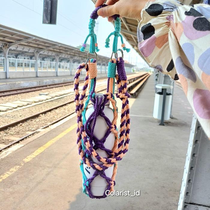 Bottle Holder Macrame Part II Strap bottle macrame