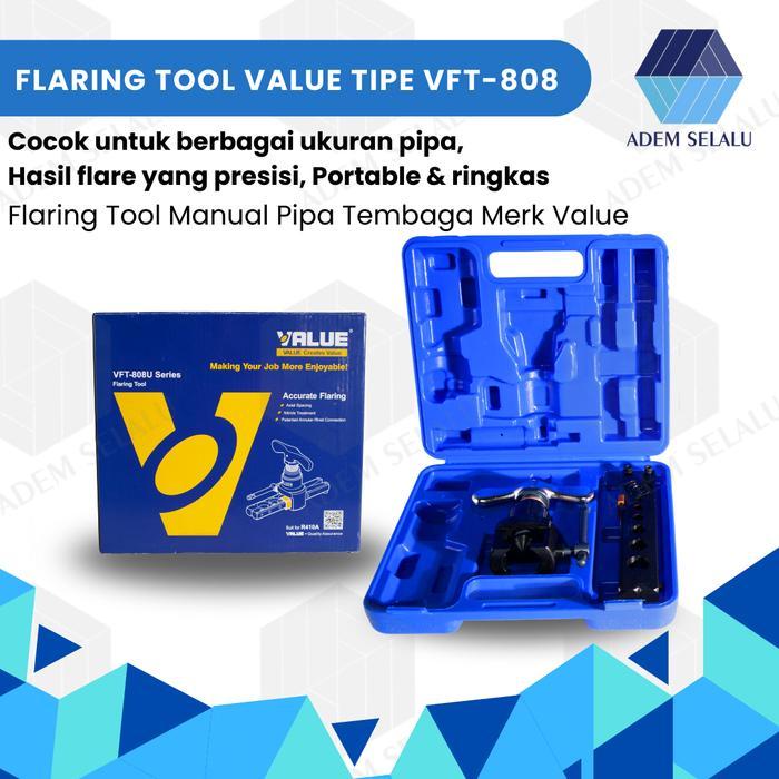Baru Flaring Tool Value Tipe Vft-808 Flaring Tool Manual Pipa Tembaga Merk Value