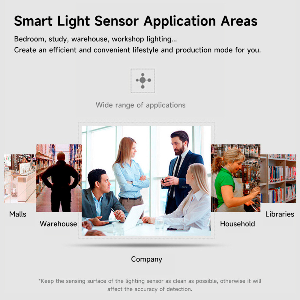 Tuya ZigBee Light Sensor Luminance Sensor ZigBee Beam Sensor Smart Home Automation App Control Tuya
