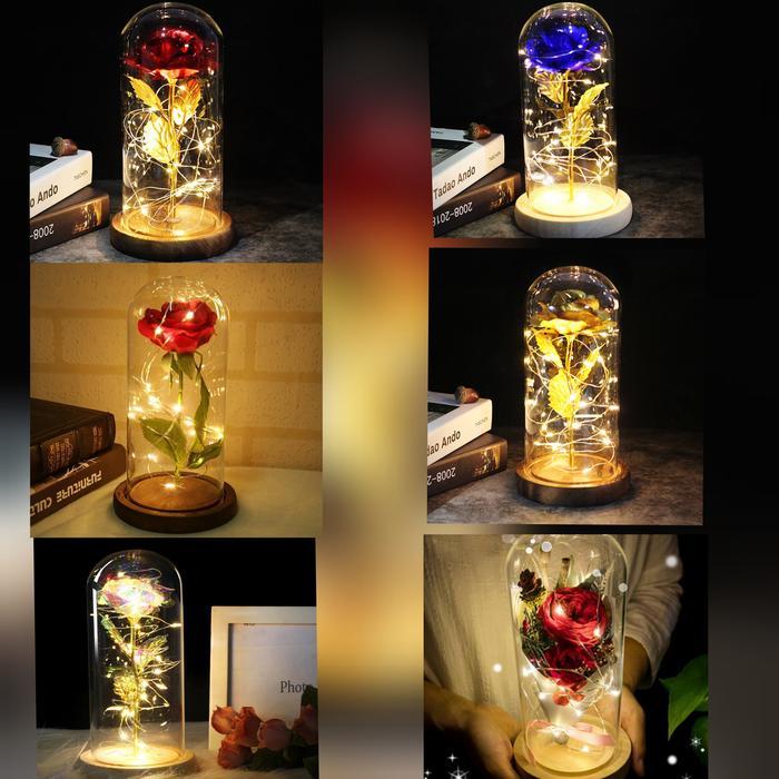 bunga mawar Lampu led bunga mawar lampu hias Led dekorasi Kamar tidur