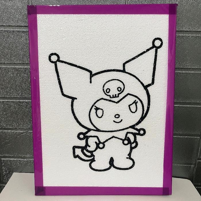 styrofoam mewarnai gabus lukis