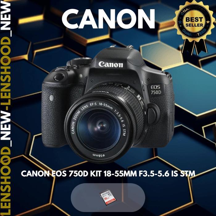 Kamera Canon Eos 750D Kit 18-55Mm F3.5-5.6 Is Stm Canon Dsrl D750 Kit 18-55Mm Is Stm Terbaru 