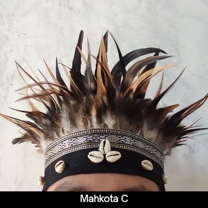 KOSTUM ADAT PAPUA MAHKOTA ADAT PEDALAMAN PAPUA BULU ASLI KOSTUM KARNAVAL KOSTUM TARI PAPUA DAN DAYAK