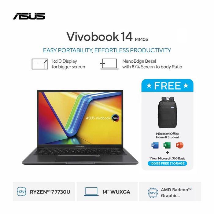 ASUS Vivobook 14 M1405YA AMD Ryzen 7 7730U / AMD Radeon Graphics 14inch / WIN11 / OHS24 / M365]