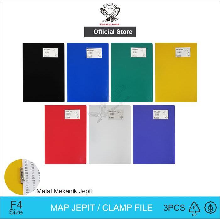 Map Jepit EAGLE Files F4 Clip File Map Snelhecter Isi 3 Pcs