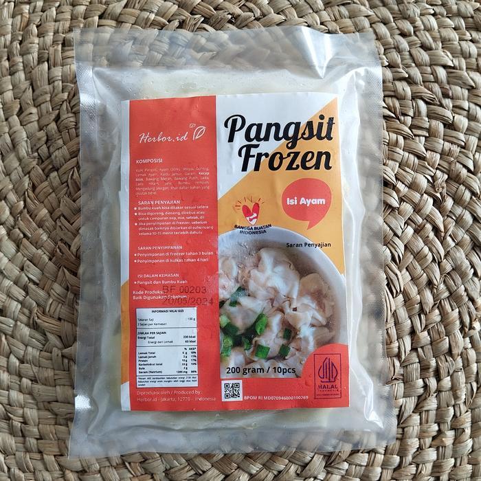 pangsit isi ayam rebus dan goreng frozen