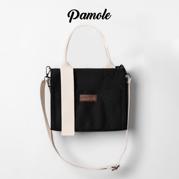 Tas Selempang Wanita Kekinian Pamole Tas Selempang Sling Bag Wanita Bahan Kanvas Premium Penutup