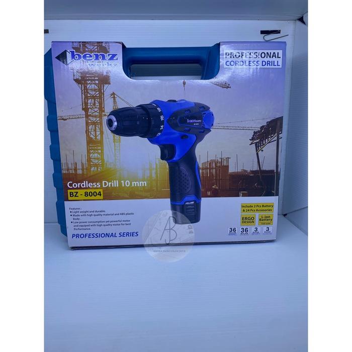 Mesin Bor Charger Cordless BENZ 8004 / Mesin Bor Portable Cordless /