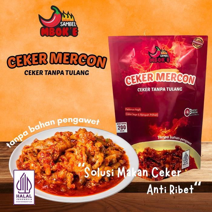 viral Ceker Mercon Pedas Tanpa Tulang 200g Lauk Empuk Siap Saji Instan Korean Food Makanan Pedas