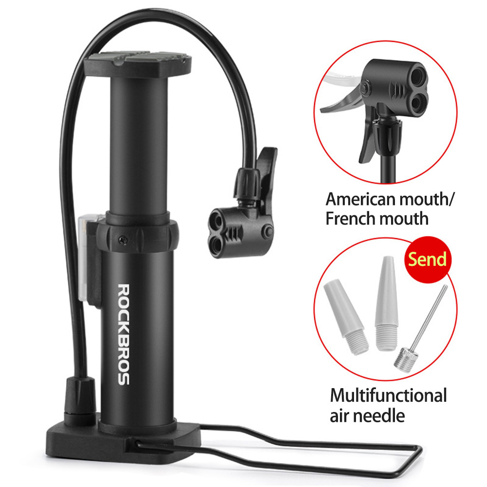 ROKBROS Pedal Pump Portable Hand Household yling Air Pump MTB Mountain Inflator Foot Pump 100PSI