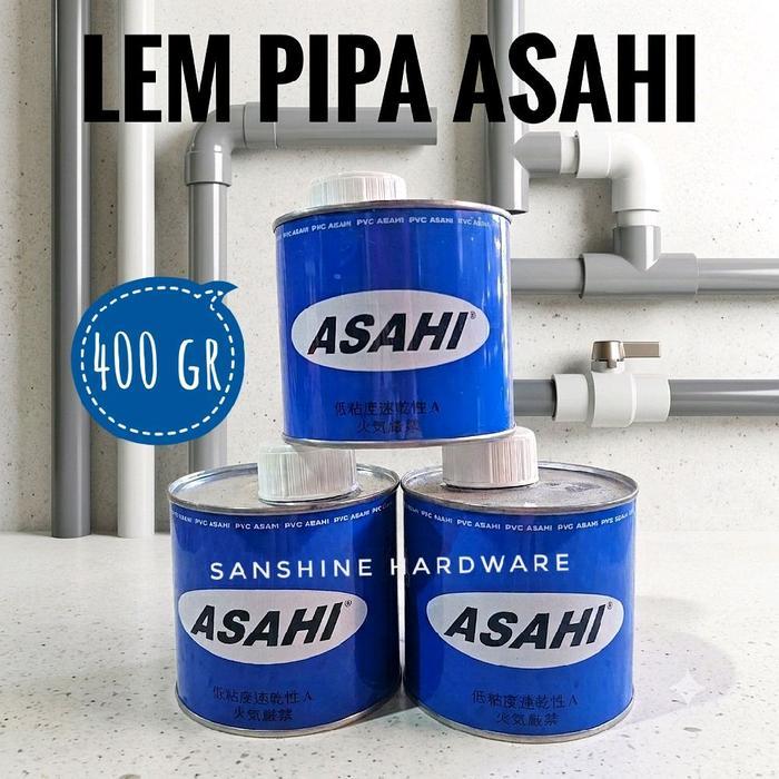 ASAHI LEM PIPA PVC 400gr Kaleng Lem Asahi
