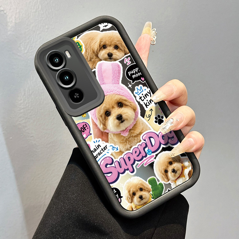 Casing Hp Untuk ITEL CITY 100 Case Casing pola Poodle Kesing Tahan sidik jari Kasing HP Cesing cermi