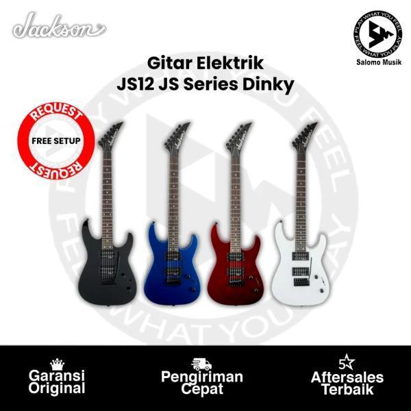 Gitar Elektrik Jackson JS Series Dinky JS12 Amaranth FB Metallic Blue Original - Black