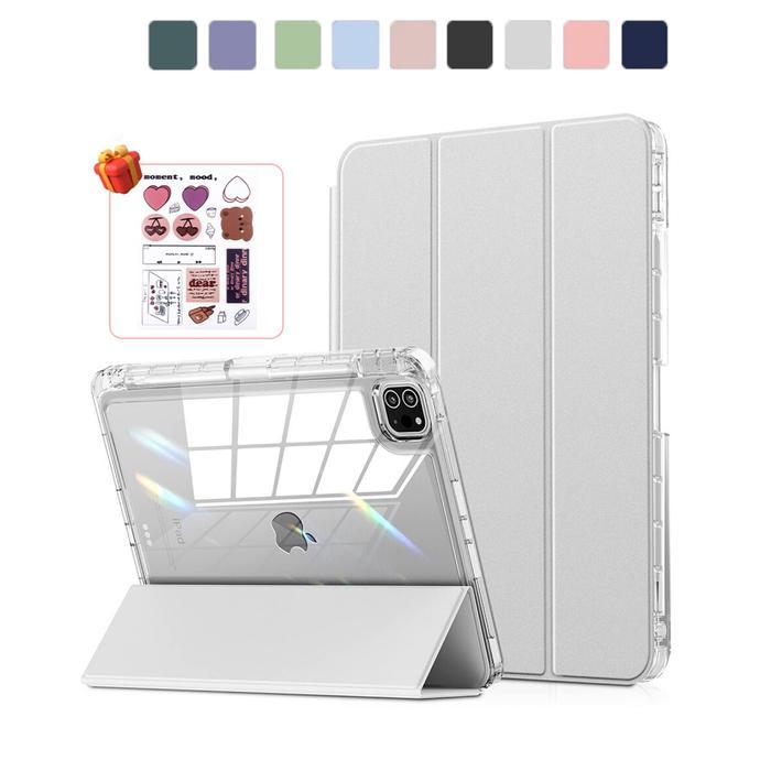 Casing Ipad Softcase Silicone Transparent Pencil Slot For Ipad Air 4 Air 5 /Air 2 /Air 3 / Ipad Gen