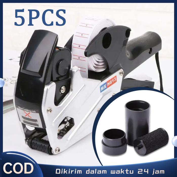5 Buah Rol Tinta Alat Label Harga Ink Roll Labeller Tinta Mesin Label Harga Ink Roller Price